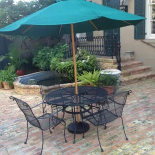 This was right outside our rooms in the one cottage. Great place to hang out and have a beer by the pool