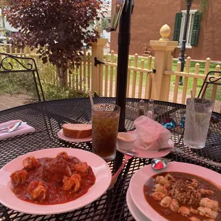 From their Le Petite menu- the shrimp creole and gumbo.