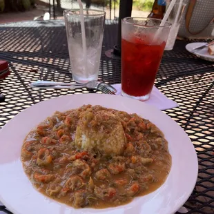 Crawfish étoufée &amp; a hurricane for me.