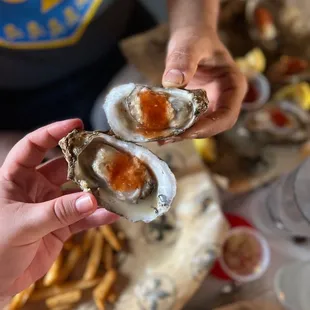 shellfish, oysters and mussels, oysters, mussels, food