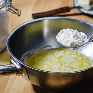 A roux in the making.