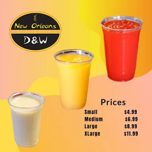 Stop by our store and get one daiquiri for you. Taste our different flavors from New Orleans D and W.