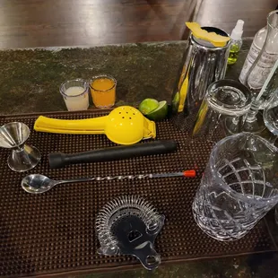 Drink class set-up... Amazing..