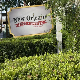 a sign for a restaurant