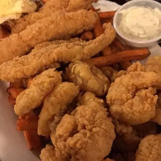 1/2 Catfish & 1/2 Shrimp Platter