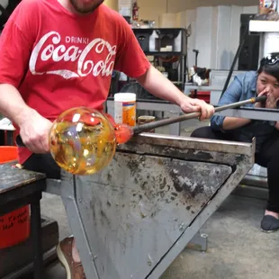Glassblowing Class.
