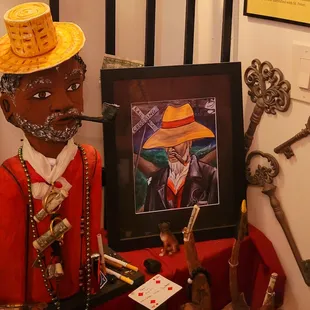 Image of Papa Legba at the Voodoo Museum.