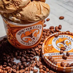 a cup of coffee ice cream