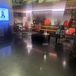 A little library seating space to watch performances