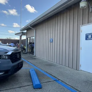 View from the parking lot.