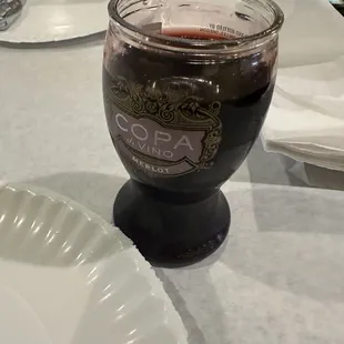 One cup style wine even chilled
