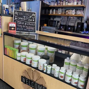 a display of products for sale