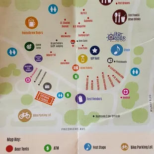 Map of the festivals