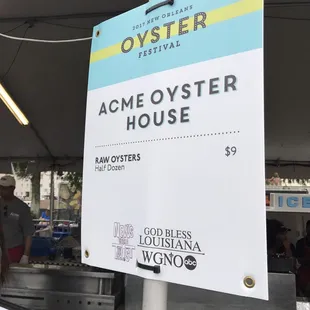 a sign for oyster house