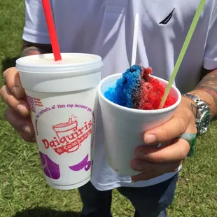 Daiquiri margarita and snow ball