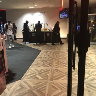 One of the Club food stations.