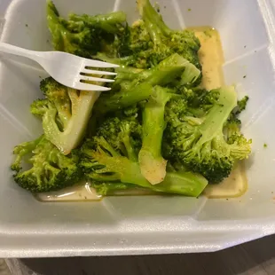 Broccoli; pretty good, but they forgot the corn.