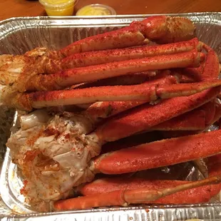 Spicy crab legs