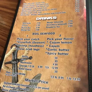 the menu