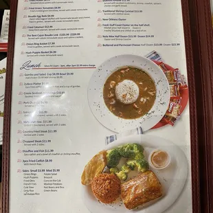 the menu