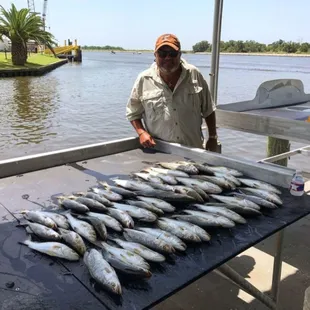 Mr Tony wanted to kick off his retirement with a New Orleans fishing charter for specks...