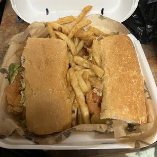 Shrimp Poboy to go!