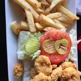 Golden Shrimp Po Boy & Fries