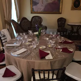 Our table prior to food and wine