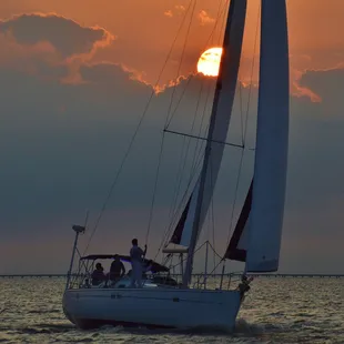 Roux Stir with a sunset