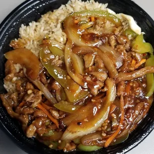 a close up of a bowl of food