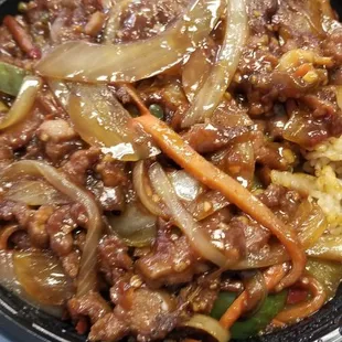 $6.25 lunch special - hot &amp; spicy beef,  comes with an eggroll