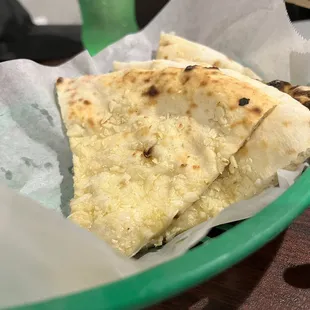 3.) Garlic Naan (no cilantro)