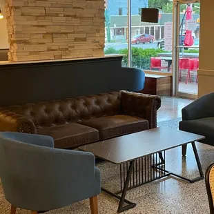 the seating area