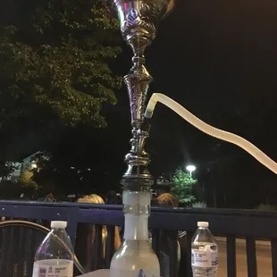 We got jasmine flavored tobacco with a big head, super good. And enjoying sitting out on the patio with nice weather.