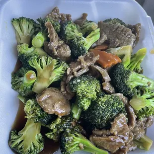 Foul tasting Broccoli Beef