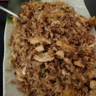 Pineapple chicken fried rice.