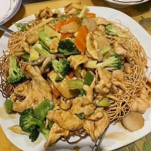 Chicken crispy chow mein