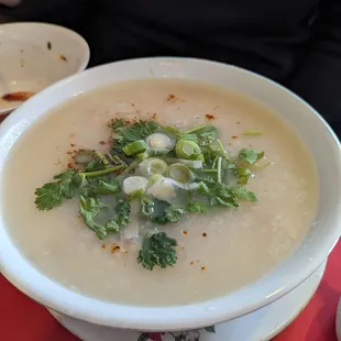 Congee with chicken