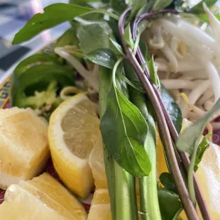 Condiments. Check the lemons for freshness.