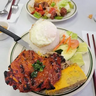 a plate of food