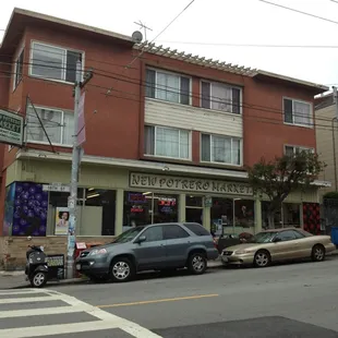 cars parked on the side of the street
