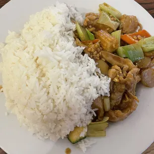 Garlic chicken lunch (in this case early supper) special