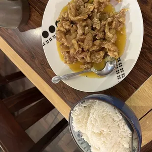 Orange chicken &amp; rice