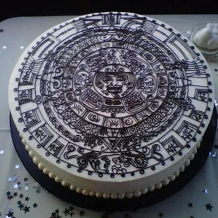 Mayan Calendar wedding cake New Renaissance made for my wedding on 12/21/12