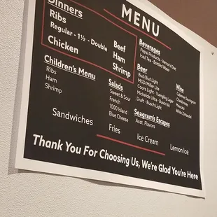 Current limited menu. But everyone orders ribs anyway, right?