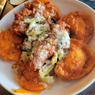 Buffalo Chicken Pierogies