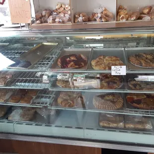 Coffee rings in multiple flavors and bread loaves
