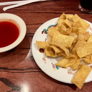 Fried wonton strips