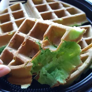 Pandan waffle. Mmmmmmm!