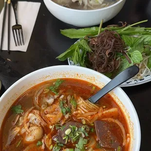 Bun Bo hue and pho combo